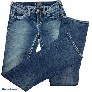 Silver Jeans Size 26x35 Aiko Boot Cut Mid Rise